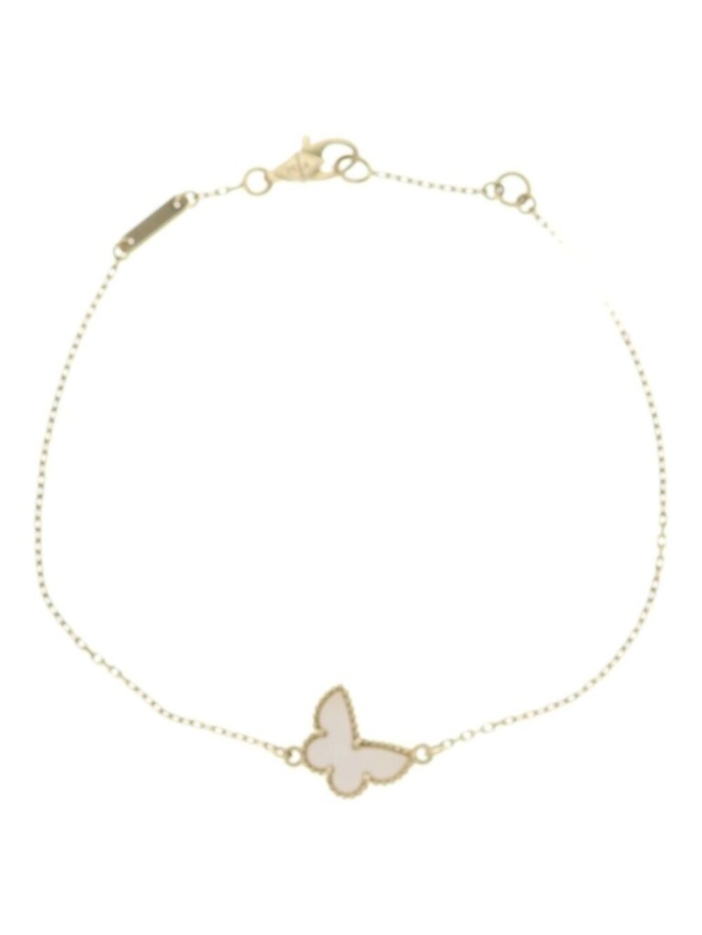 Van Cleef & Arpels Sweet Alhambra Papillon Mother of Pearl Bracelet 18K Yellow